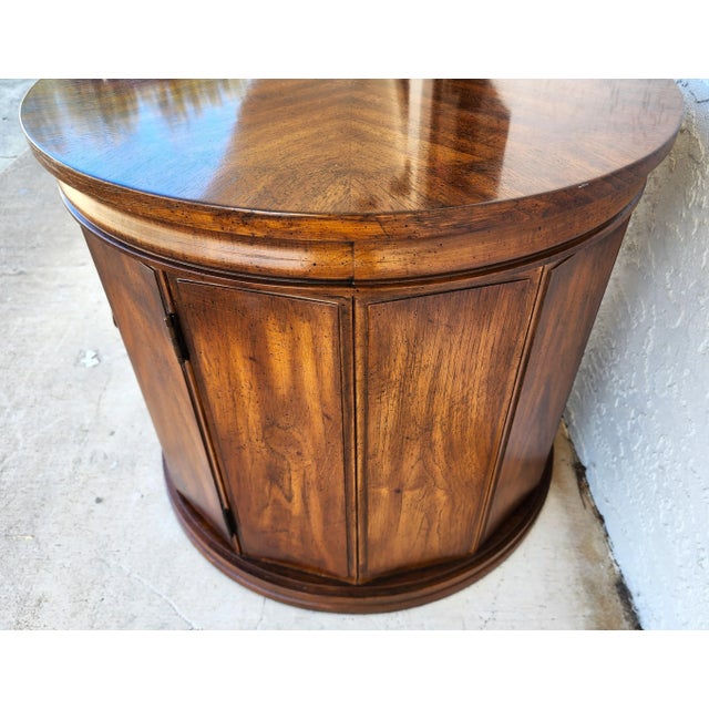 Weiman Drum Side Center Table Vintage by Weiman For Sale - Image 4 of 8