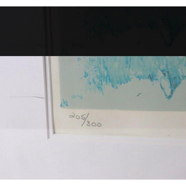 1980s Mid-Century Italian Nicola Simbari "Sorrento" Oversized Signed Limited Edition Serigraph — Framed For Sale In New York - Image 6 of 6