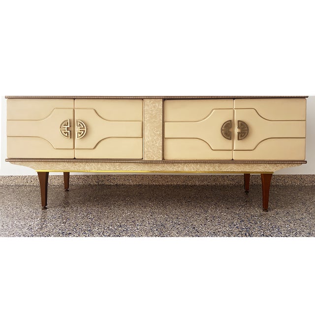 Mid 20th Century Stone Hill Furniture Asian Modern Hollywood Regency Credenza For Sale - Image 9 of 9
