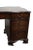 Brown 1950s Serpentine Front Baker Mahogany Leather Top Pedestal Writing Desk For Sale - Image 8 of 9