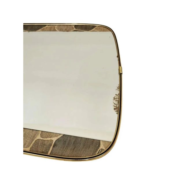 Copper Mid-Century Asymmetric Mirror, 1960s For Sale - Image 8 of 11