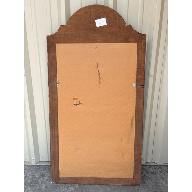 Vintage Italian Hollywood Regency Chinoiserie Black & Gilt Lacquer Wall Mirror For Sale - Image 12 of 12