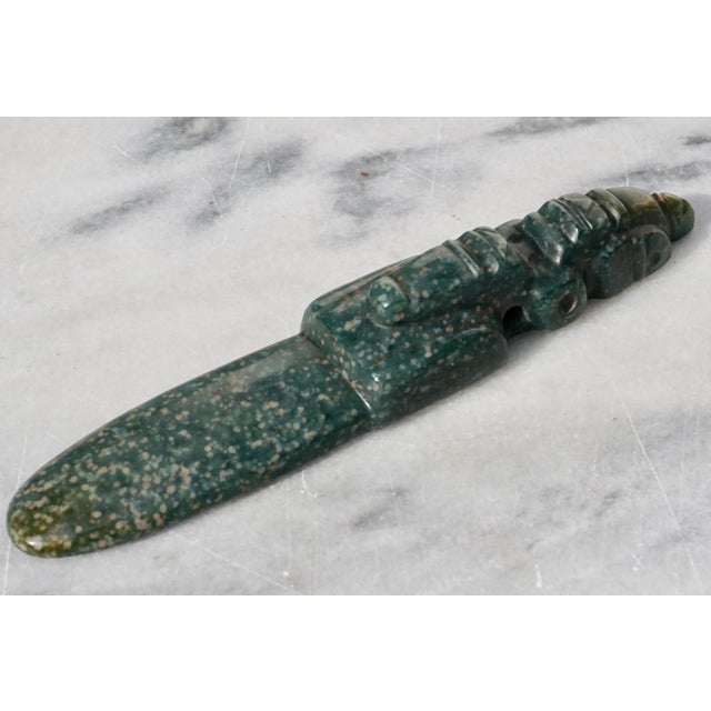 Tribal Costa Rica Jade Avian Axe God Celt Pendant Pre Columbian, 500 Ad-1500 Ad For Sale - Image 3 of 9