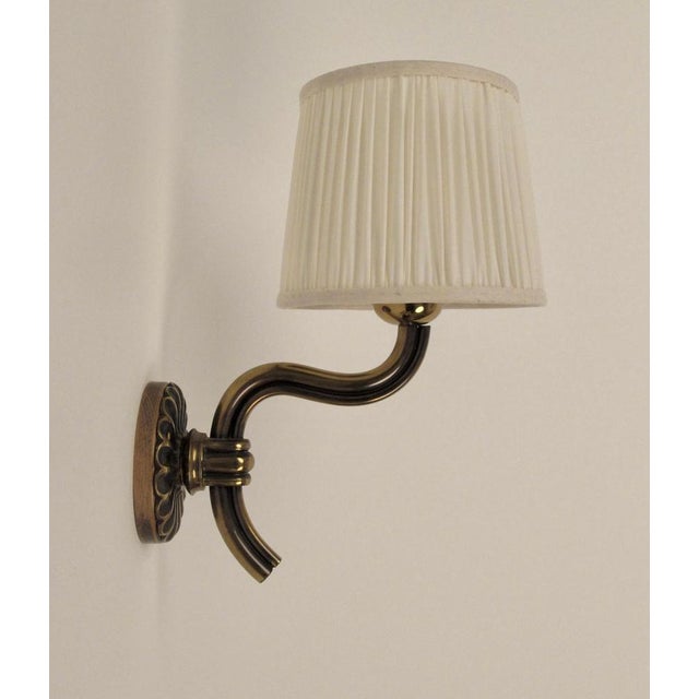 Vintage Brass Wall Sconces from Hugo Gorge, 1937 For Sale - Image 3 of 18
