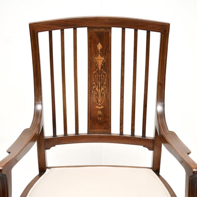 Antique Edwardian Armchair, 1900s For Sale - Image 6 of 11