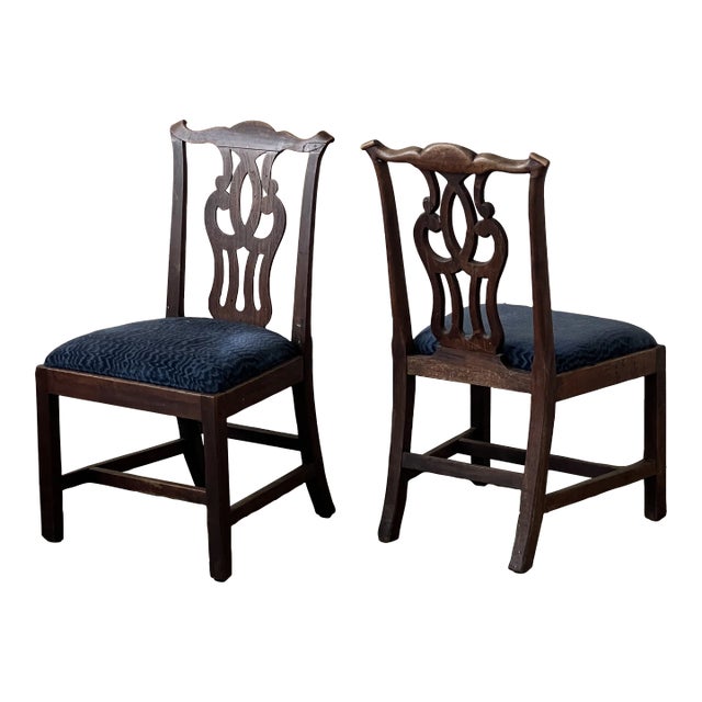 Pair of 18th Century English Chippendale Chairs For Sale