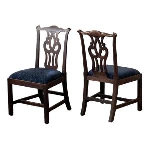Pair of 18th Century English Chippendale Chairs