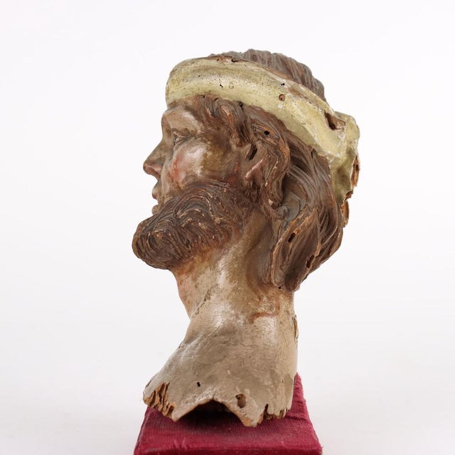 Wooden Bust, Italy, 17th Century For Sale - Image 4 of 7