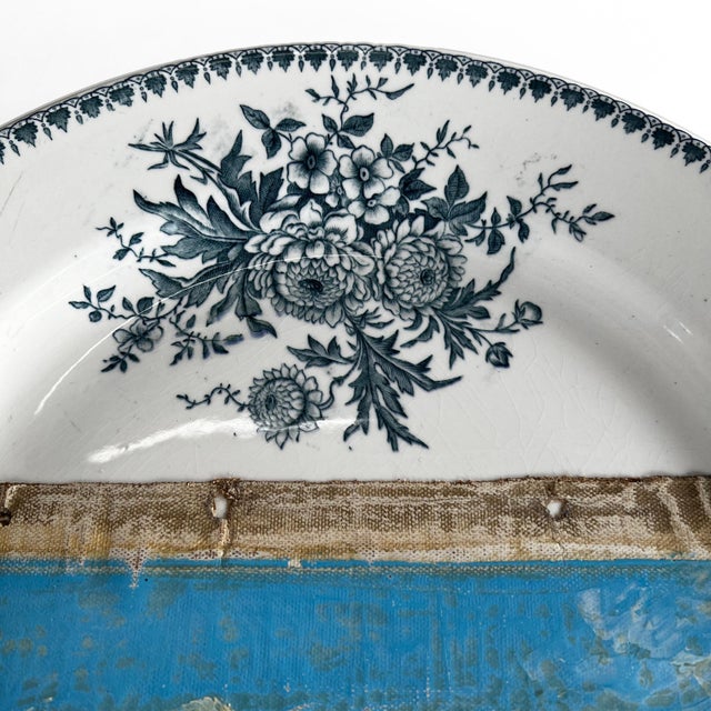 "Mountain Chalet" Original Wall Art Composition of Decorative Plates Painting Installation - Set of 8 For Sale - Image 15 of 18