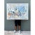 Ivory Vintage Abstract Oil Painting on Canvas For Sale - Image 8 of 10