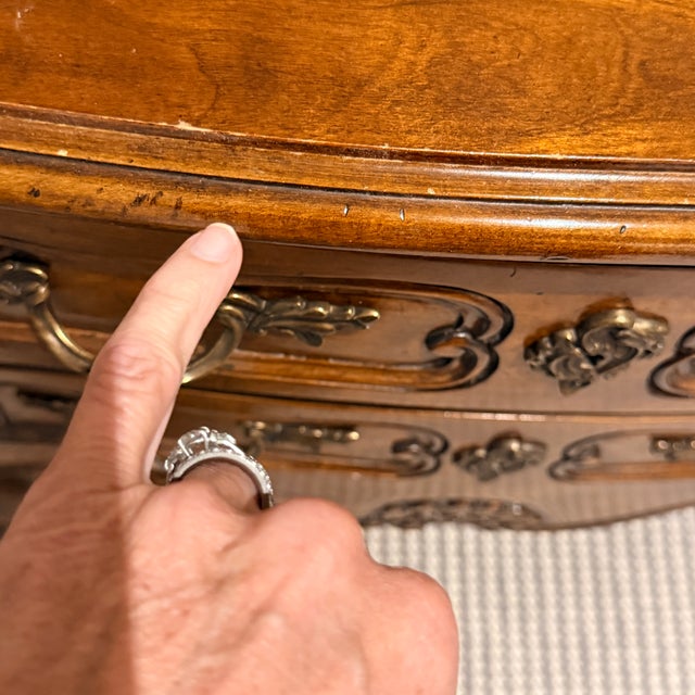 Wood Hickory Chair Louis XV French Provincial Commode; Two Available For Sale - Image 7 of 11