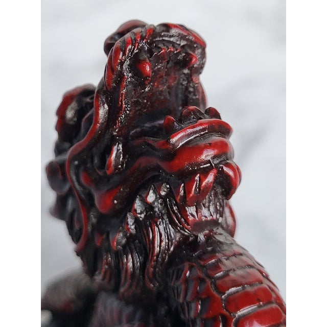 Mid 20th Century Red Boxwood Japanese Netsuke Dragon For Sale - Image 11 of 11
