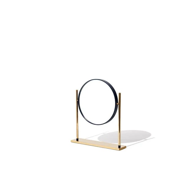 Mirrò mirror by Mingardo Dimensions: D 26 x W 6 x H 32 cm Materials: Iron and natural brass, mirror Weight: 4 kg Also...