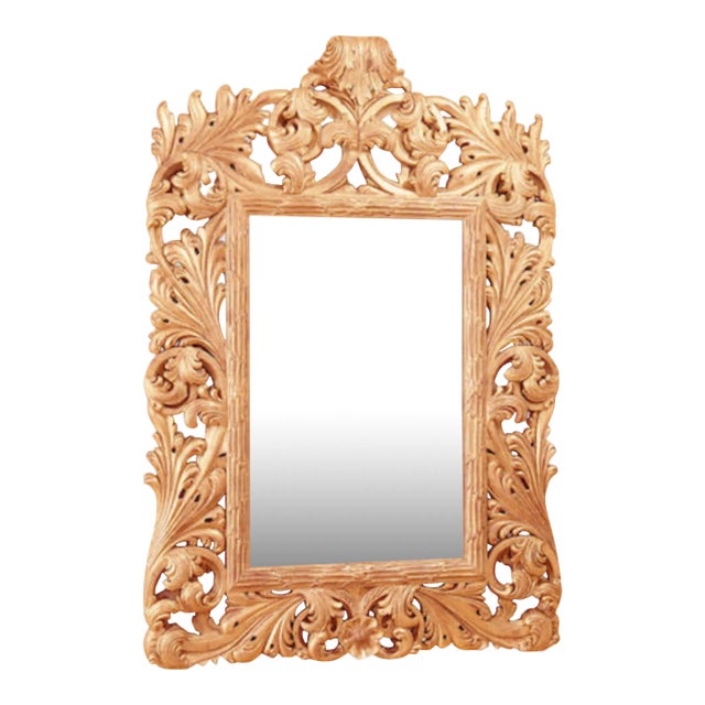 18th C Style Burton-Ching George III Carved Rococo Giltwood Mirror For Sale