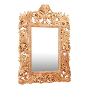 18th C Style Burton-Ching George III Carved Rococo Giltwood Mirror