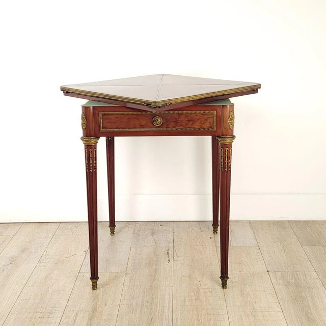 French Paul Sormani Envelope Table, France Circa 1870 For Sale - Image 3 of 12