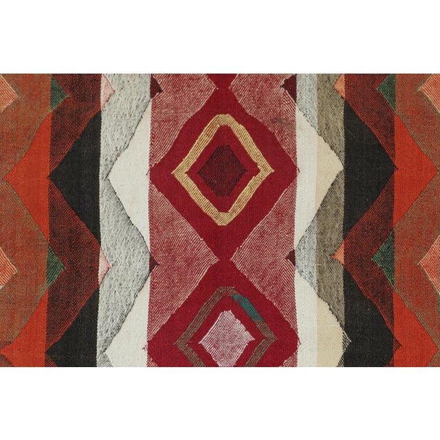 1950s Vintage Persian Kilim Runner With Multicolor Stripes and Diamonds by Rug & Kilim For Sale In New York - Image 6 of 8