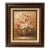 Vintage Blooming Roses Brown Pot Small Canvas Oil Painting For Sale