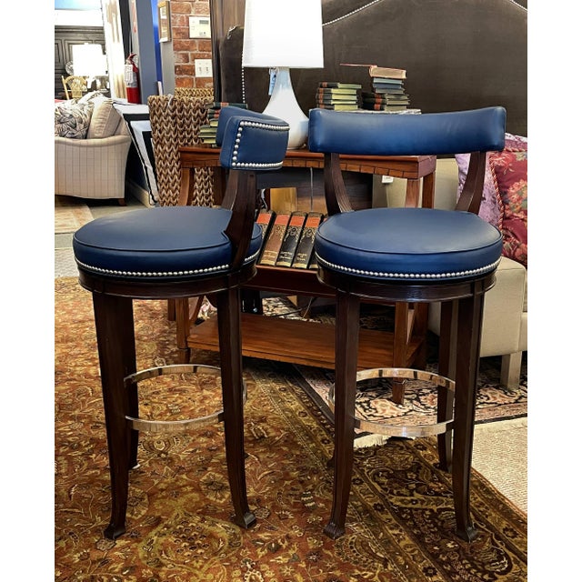 Hickory Chair Newbury Swivel Bar Stools a Pair Chairish