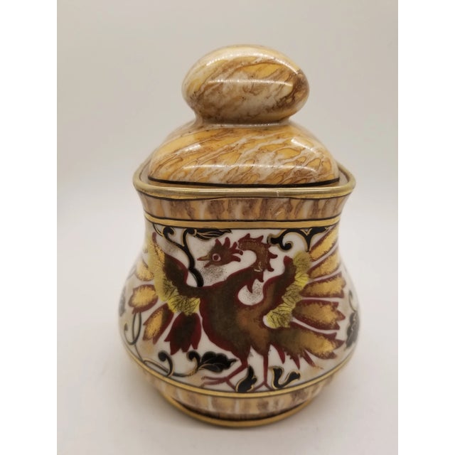 Vintage Porcelain Handpainted Phoenix Noritake Sugar Jar For Sale In Washington DC - Image 6 of 6