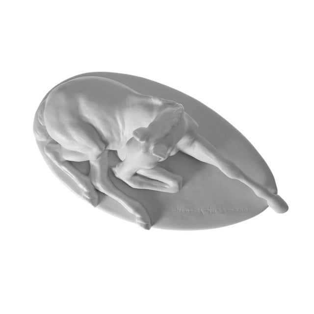 Traditional Horse Sculpture Furstenberg Porcelain White Parian Figure Signed Hussmann For Sale - Image 3 of 8