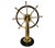 1930s Solid Brass Ships Wheel on Stand For Sale - Image 5 of 7