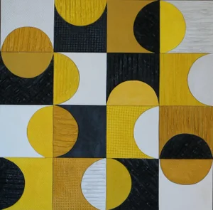Vintage Painting in Lime, Clay, Plaster and Waxed Concrete by Véronique Lamothe