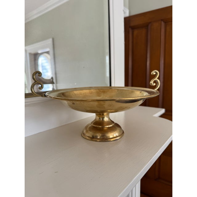 Vintage Hammered Brass Tazza For Sale - Image 4 of 5