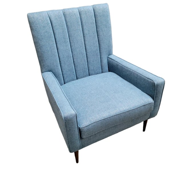 Custom Craft Cabinets 1950s Paul McCobb Lounge Chair and Ottoman Signed Paul McCobb Design by Custom Craft- 2 Pieces For Sale - Image 4 of 13