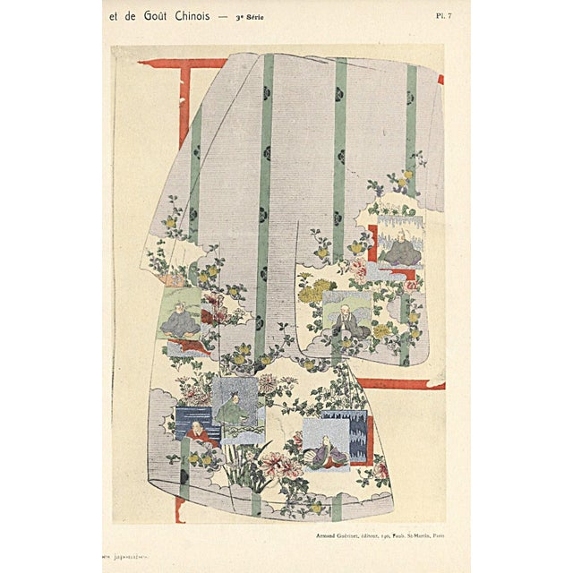 1920 RARE-Antique Japanese and Chinese Decorative Design Lithograph For Sale - Image 4 of 5