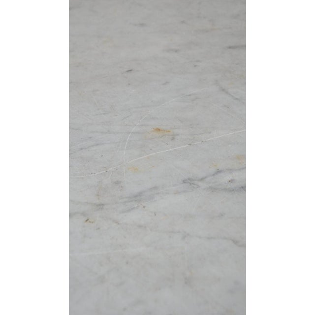 Wood Antique Green Counter with a Marble Top, Late 19th-Early 20th Century For Sale - Image 7 of 18