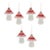 2020s Glittered Glass Mushroom Ornament (Set of 6) For Sale - Image 5 of 5