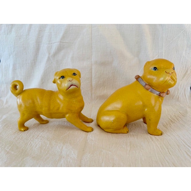 Mid 19th Century Pair of 19th Century Porcelain Dogs For Sale - Image 5 of 8