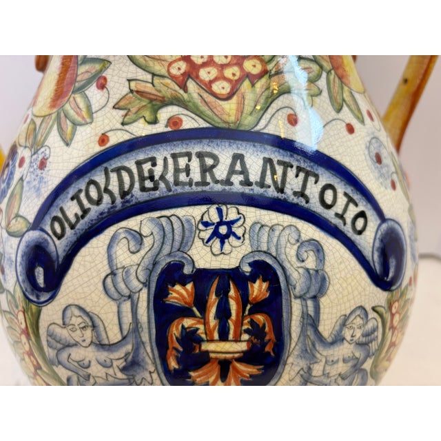 19th Century Italian Majolica Olive Oil Jar For Sale - Image 10 of 13