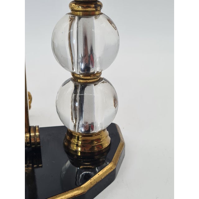 Art Deco French Table Lamp with Clock from Ideal France, 1930s For Sale - Image 9 of 13
