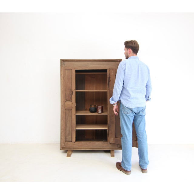 19th Century Primitive Oak Cupboard For Sale - Image 4 of 18