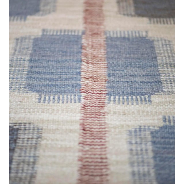 MANSOUR Handwoven Mansour Modern Swedish Lantern Inspired Wool Rug For Sale - Image 4 of 9