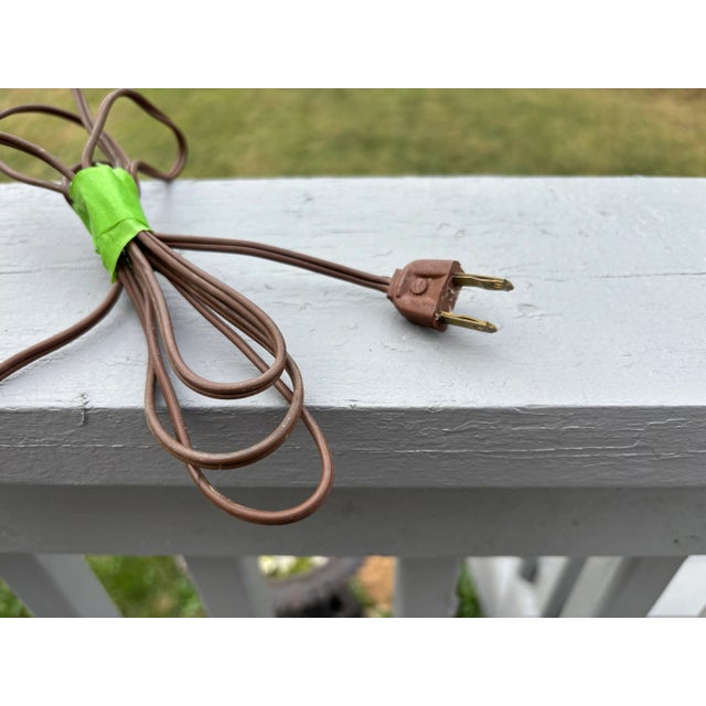 Mid 20th C. Neoclassical Yellow + Black Toile Table Lamp For Sale - Image 11 of 11