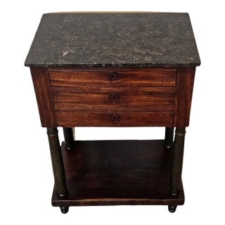 Antique French Empire Period Mahogany Nightstand / End Table For Sale