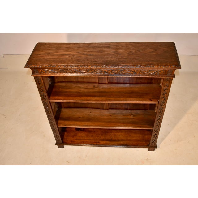 Brown Late 19th Century French Oak Bookcase For Sale - Image 8 of 9
