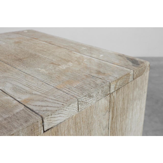 Modern Oak Wood Pedestal, Belgium, 1990s For Sale - Image 10 of 11