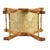 French-Style Giltwood Upholstered Curule Vanity Bench in Pale Gold Damask For Sale In Greensboro - Image 6 of 9
