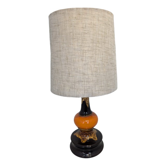 Fat Lava Ceramic Table Lamp, 1970s For Sale
