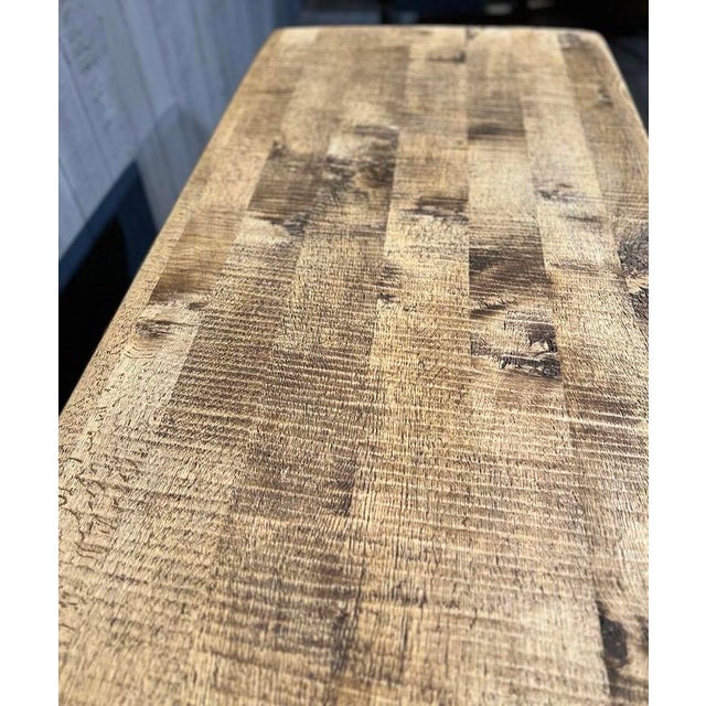 Architectural French Oak Farmhouse Dining Table, 1925 For Sale - Image 3 of 18