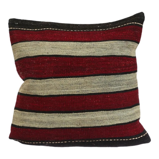 Striped Kilim Pillow Cover For Sale