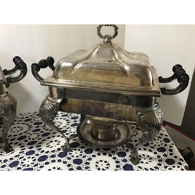 19th Century Style Silverplate Buffet Server Chafing Downtown Abby Dish