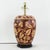 Vintage Hand Painted Brown and Cream Floral Ceramic Table Lamp With Peony Motif and Wood Base For Sale - Image 13 of 13