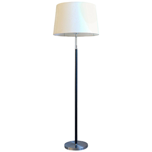 Mid-Century Leather Chrome and Floor Lamp from Atelje Lyktan, Sweden, 1960s