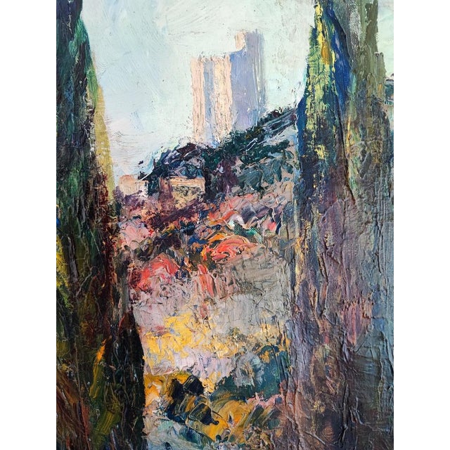 Laure Stella Bruni, Paysage aux cyprès, Oil on Canvas, Framed For Sale - Image 6 of 10