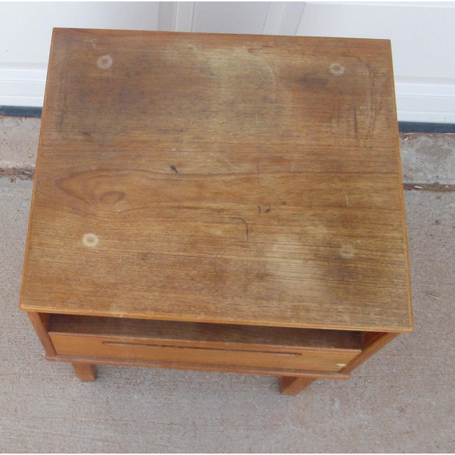 Nils Jonsson for HJN Mobler Danish Mid Century Teak Nightstand For Sale - Image 10 of 15